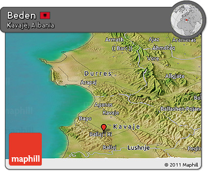 Satellite Panoramic Map of Beden