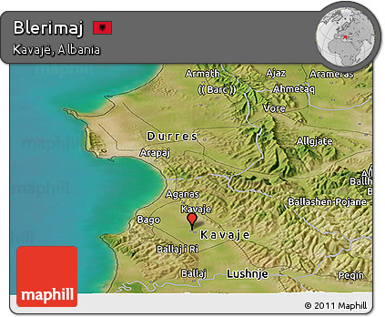 Satellite Panoramic Map of Blerimaj