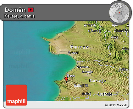Satellite Panoramic Map of Domën