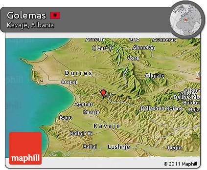 Satellite Panoramic Map of Golemas