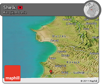 Satellite Panoramic Map of Shelk