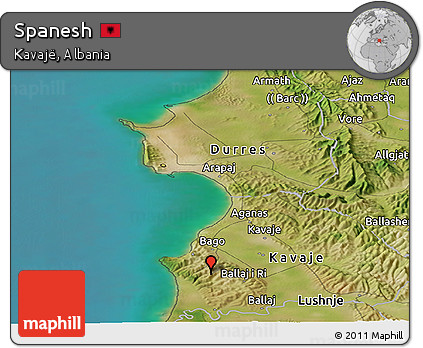 Satellite Panoramic Map of Spanesh