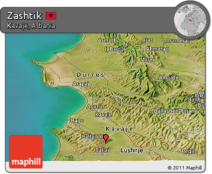 Satellite Panoramic Map of Zashtik