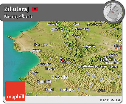 Satellite Panoramic Map of Zikularaj