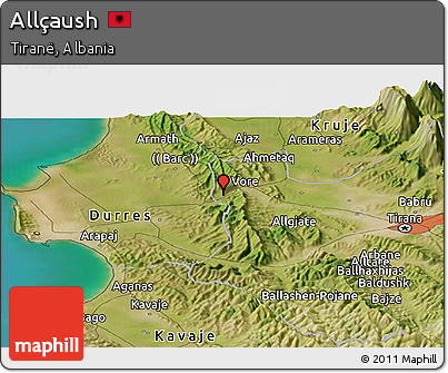 Satellite Panoramic Map of Allçaush
