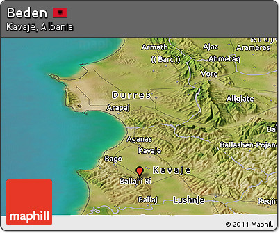 Satellite Panoramic Map of Beden