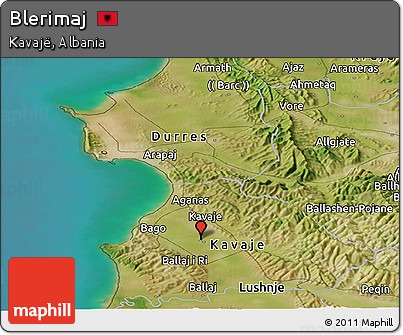 Satellite Panoramic Map of Blerimaj