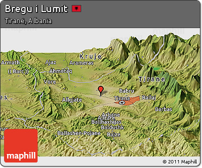 Satellite Panoramic Map of Bregu I Lumit