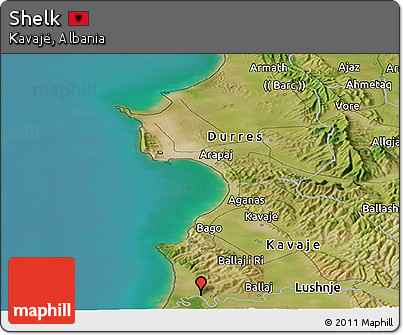 Satellite Panoramic Map of Shelk