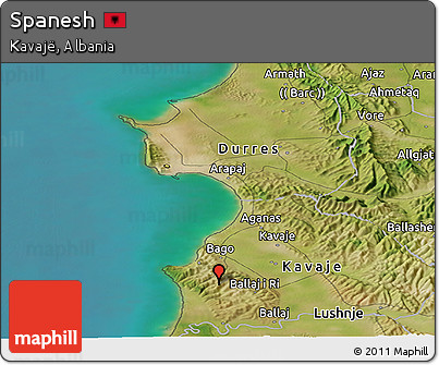 Satellite Panoramic Map of Spanesh