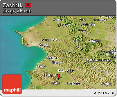Satellite Panoramic Map of Zashtik