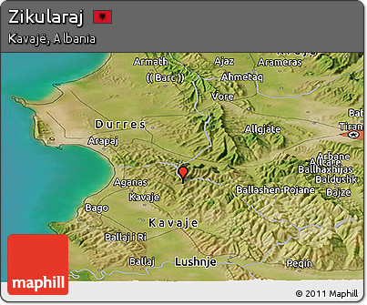 Satellite Panoramic Map of Zikularaj