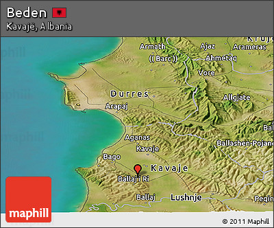 Satellite Panoramic Map of Beden