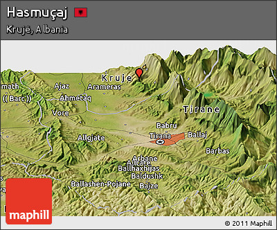 Satellite Panoramic Map of Hasmuçaj