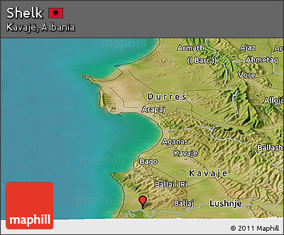 Satellite Panoramic Map of Shelk