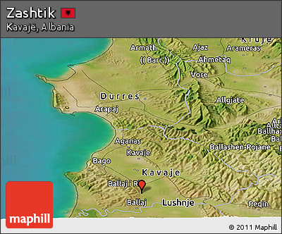 Satellite Panoramic Map of Zashtik