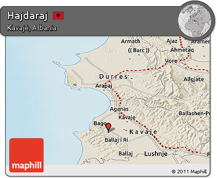 Shaded Relief Panoramic Map of Hajdaraj