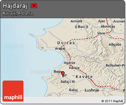Shaded Relief Panoramic Map of Hajdaraj