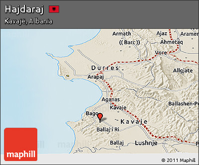 Shaded Relief Panoramic Map of Hajdaraj