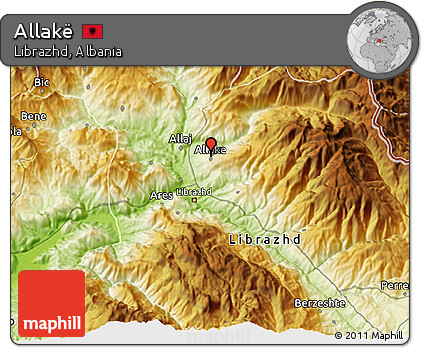 Physical 3D Map of Allakë