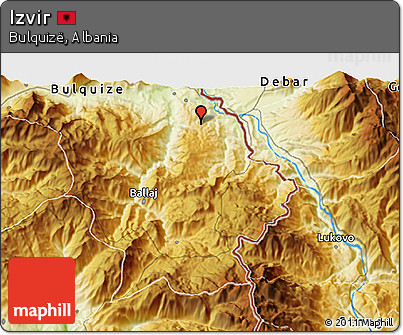 Physical 3D Map of Izvir