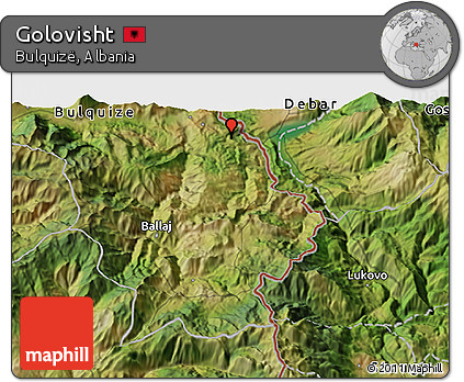 Satellite 3D Map of Golovisht