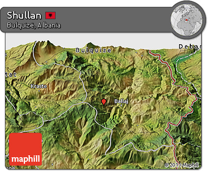 Satellite 3D Map of Shullan