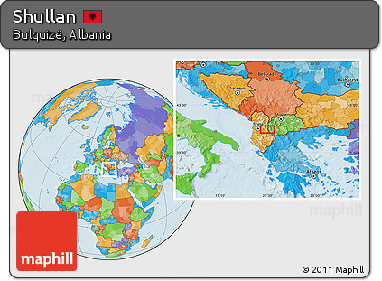 Political Location Map of Shullan