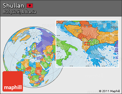Political Location Map of Shullan