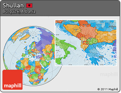 Political Location Map of Shullan