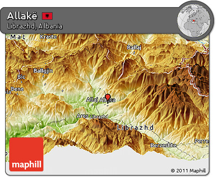 Physical Panoramic Map of Allakë