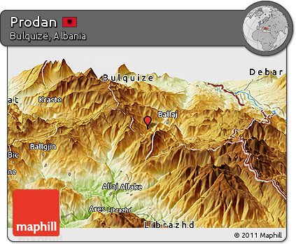 Physical Panoramic Map of Prodan