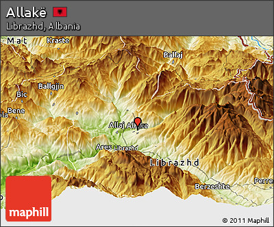Physical Panoramic Map of Allakë