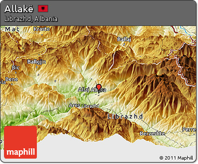 Physical Panoramic Map of Allakë