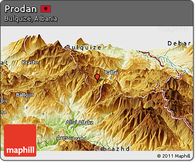 Physical Panoramic Map of Prodan