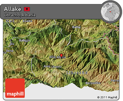 Satellite Panoramic Map of Allakë
