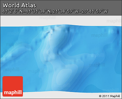 Political 3D Map of the Area around 41° 16' 52" N, 21° 10' 29" W