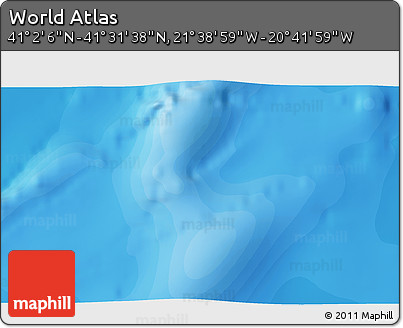 Political 3D Map of the Area around 41° 16' 52" N, 21° 10' 29" W