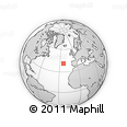 Outline Map of the Area around 41° 16' 52" N, 23° 43' 30" W, rectangular outline
