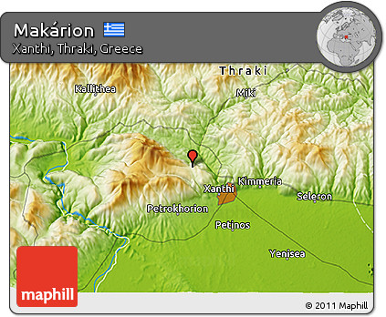 Physical 3D Map of Makárion