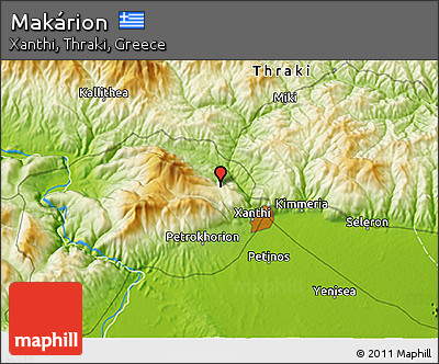 Physical 3D Map of Makárion