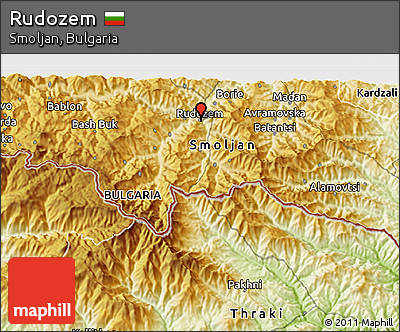Physical 3D Map of Rudozem