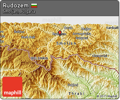 Physical 3D Map of Rudozem