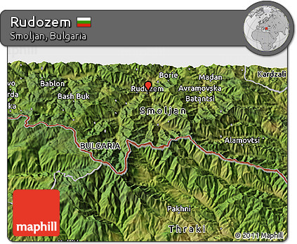 Satellite 3D Map of Rudozem