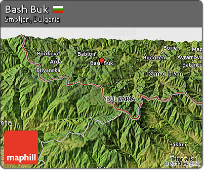 Satellite 3D Map of Bash Buk