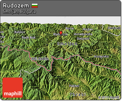 Satellite 3D Map of Rudozem