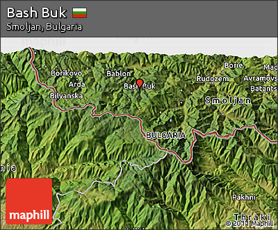 Satellite 3D Map of Bash Buk