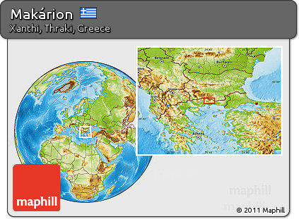 Physical Location Map of Makárion