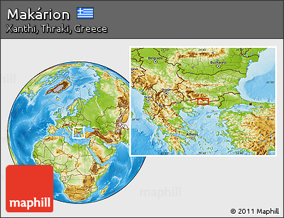 Physical Location Map of Makárion