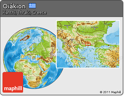 Physical Location Map of Oiákion